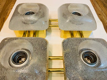 Load image into Gallery viewer, 1970s Sische Brass and Frosted Glass Wall Light