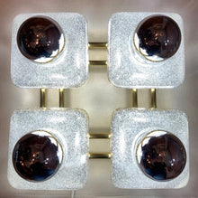 Load image into Gallery viewer, 1970s Sische Brass and Frosted Glass Wall Light