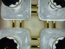 Load image into Gallery viewer, 1970s Sische Brass and Frosted Glass Wall Light