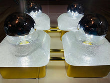 Load image into Gallery viewer, 1970s Sische Brass and Frosted Glass Wall Light