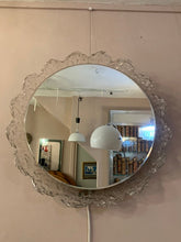 Load image into Gallery viewer, 1970s Illuminated Flower Lucite Wall Mirror