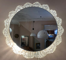 Load image into Gallery viewer, 1970s Illuminated Flower Lucite Wall Mirror