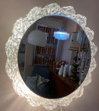 Load image into Gallery viewer, 1970s Illuminated Flower Lucite Wall Mirror