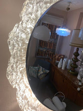 Load image into Gallery viewer, 1970s Illuminated Flower Lucite Wall Mirror