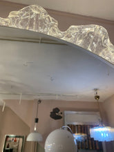 Load image into Gallery viewer, 1970s Illuminated Flower Lucite Wall Mirror