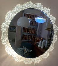 Load image into Gallery viewer, 1970s Illuminated Flower Lucite Wall Mirror