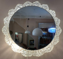 Load image into Gallery viewer, 1970s Illuminated Flower Lucite Wall Mirror