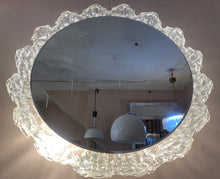 Load image into Gallery viewer, 1970s Illuminated Flower Lucite Wall Mirror