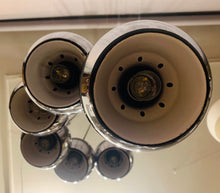 Load image into Gallery viewer, 1970s 8 Chrome Cascading Globe Hanging Light