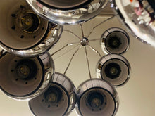 Load image into Gallery viewer, 1970s 8 Chrome Cascading Globe Hanging Light
