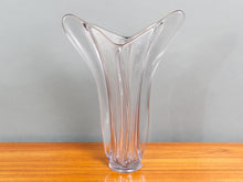 Load image into Gallery viewer, 1950s Czech Art Glass Crystal Vase