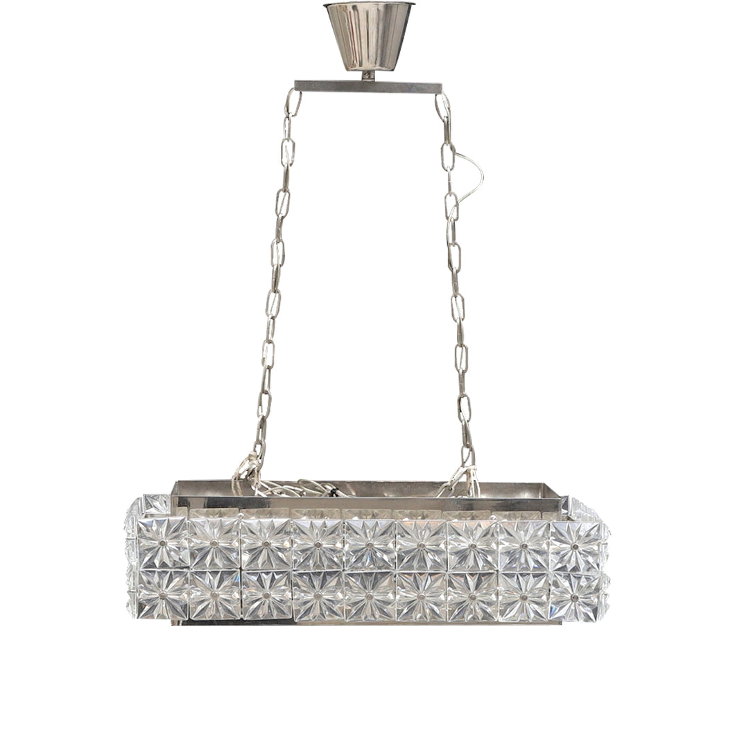 1960s Swedish ceiling light by carl Fagerlund for Orrefors glassworks