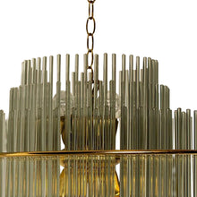 Load image into Gallery viewer, 1970s Waterfall Glass Rods Chandelier Designed by G. Sciolari for Lightolier