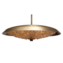Load image into Gallery viewer, 1960s Swedish Brass and Glass Ceiling Light with Moulded Glass