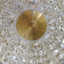 Load image into Gallery viewer, 1960s Swedish Brass and Glass Ceiling Light with Moulded Glass