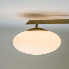 Load image into Gallery viewer, Glass And Brass Flash Mount Star Ceiling Light