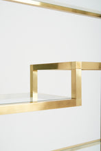 Load image into Gallery viewer, Mid-Century Brass and Glass Etagère