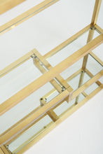 Load image into Gallery viewer, Mid-Century Brass and Glass Etagère