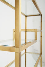 Load image into Gallery viewer, Mid-Century Brass and Glass Etagère