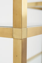 Load image into Gallery viewer, Mid-Century Brass and Glass Etagère