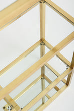 Load image into Gallery viewer, Mid-Century Brass and Glass Etagère