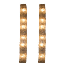 Load image into Gallery viewer, 1960s Long Icicle Textured Glass Wall Lights On a Chrome Frame by Hillbrand, Germany