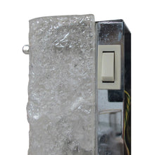 Load image into Gallery viewer, 1960s Long Icicle Textured Glass Wall Lights On a Chrome Frame by Hillbrand, Germany