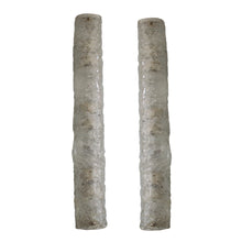 Load image into Gallery viewer, 1960s Long Icicle Textured Glass Wall Lights On a Chrome Frame by Hillbrand, Germany