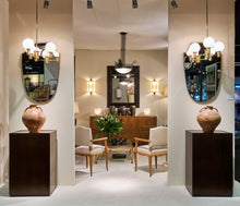 Load image into Gallery viewer, Pair of Brass and Glass Ceiling Lights by Erik Wärnå