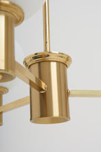Load image into Gallery viewer, Pair of Brass and Glass Ceiling Lights by Erik Wärnå