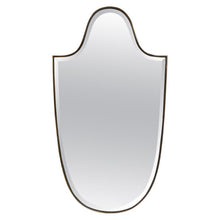 Load image into Gallery viewer, Mid-Century Brass Shield Mirror