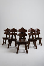 Load image into Gallery viewer, Set of 6 Brutalist Dining Chairs