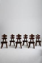Load image into Gallery viewer, Set of 6 Brutalist Dining Chairs