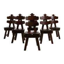 Load image into Gallery viewer, Set of 6 Brutalist Dining Chairs
