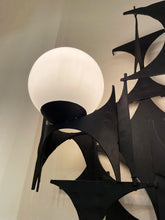 Load image into Gallery viewer, Pair of Brutalist Iron and Glass Wall Lights