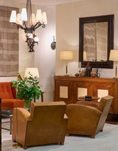 Load image into Gallery viewer, Pair of Brutalist Iron and Glass Wall Lights