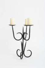 Load image into Gallery viewer, Midcentury Iron Candelabra