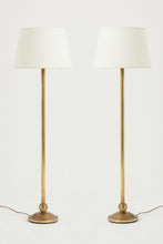 Load image into Gallery viewer, Pair of Midcentury Brass Floor Lamps