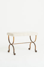 Load image into Gallery viewer, Midcentury Spanish Gilt Iron Stool