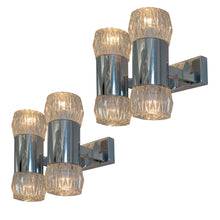 Load image into Gallery viewer, 1970s  Pair of Chrome and Glass Wall Lights by G. Sciolary, Italy