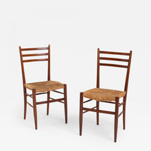 Load image into Gallery viewer, Pair of Midcentury Teak and Rush Chairs by Otto Gerdau