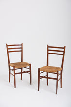 Load image into Gallery viewer, Pair of Midcentury Teak and Rush Chairs by Otto Gerdau