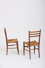 Load image into Gallery viewer, Pair of Midcentury Teak and Rush Chairs by Otto Gerdau