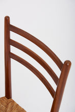 Load image into Gallery viewer, Pair of Midcentury Teak and Rush Chairs by Otto Gerdau