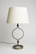 Load image into Gallery viewer, Mid-Century Iron and Leather Table Lamp by Jean-Pierre Ryckaert