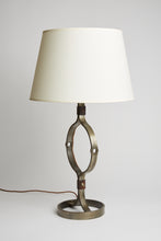 Load image into Gallery viewer, Mid-Century Iron and Leather Table Lamp by Jean-Pierre Ryckaert