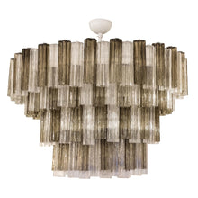 Load image into Gallery viewer, Large Clear And Smoke Colour Murano Tronchi Irregolari Chandelier