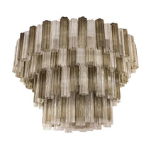 Load image into Gallery viewer, Large Clear And Smoke Colour Murano Tronchi Irregolari Chandelier