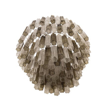 Load image into Gallery viewer, Large Clear And Smoke Colour Murano Tronchi Irregolari Chandelier