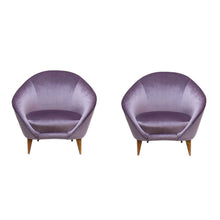 Load image into Gallery viewer, Pair of Mid Century armchairs Italian design by Federico Munari